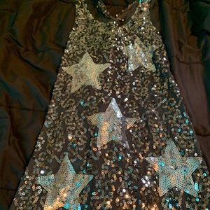 Silver sheer camisole with stars on it